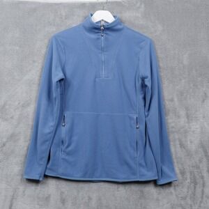 PETER MILLAR Quarter Zip Fleece Pullover Jacket Lightweight Powder Blue Sz XS‎